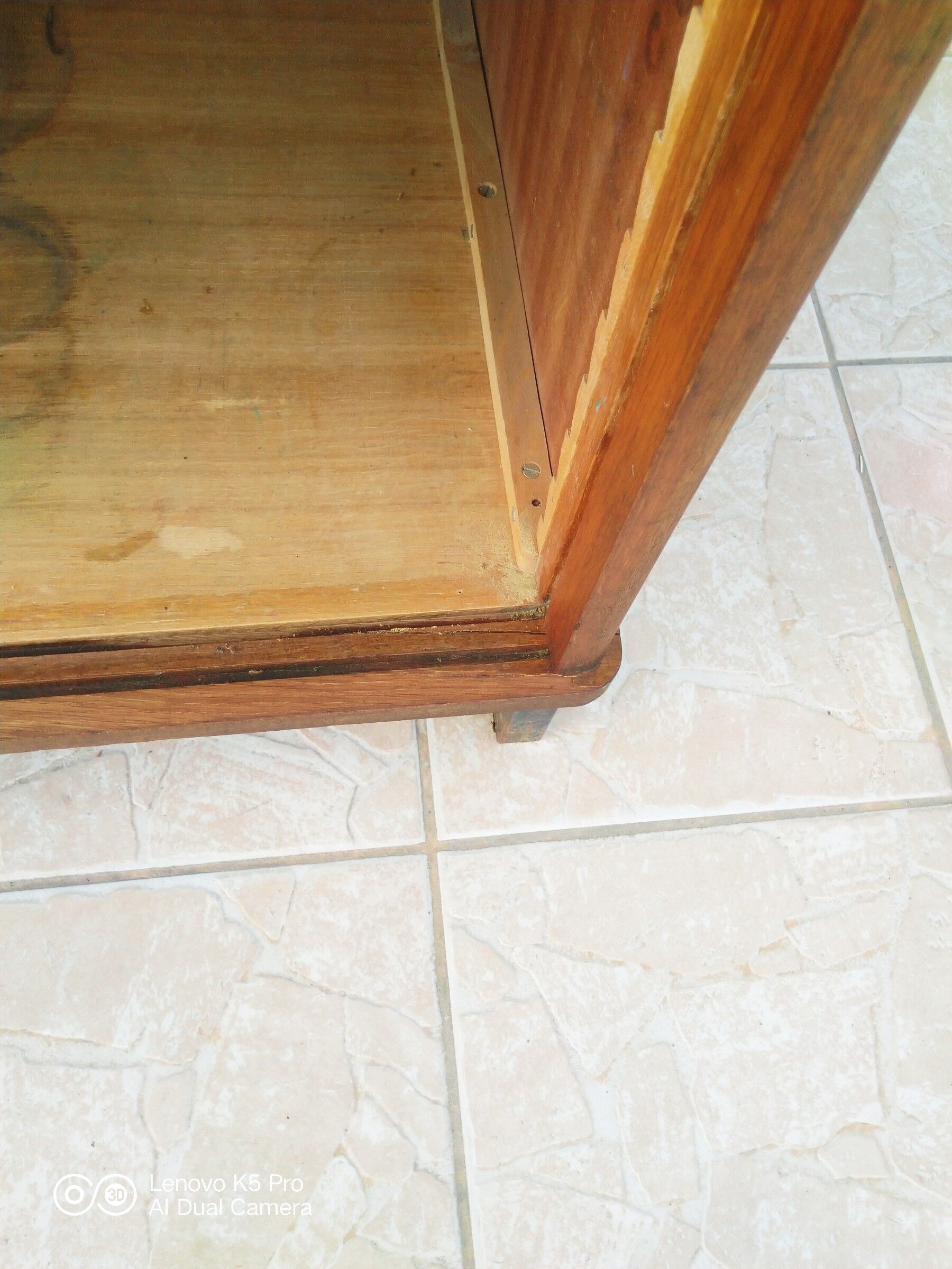 Vintage oak veneer line buffet (2)