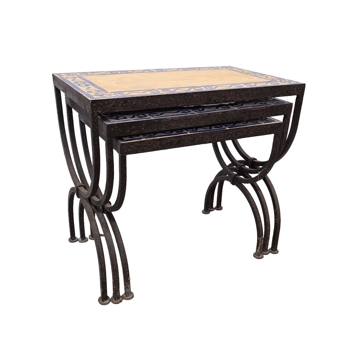 Moroccan Mimiset Of Cast Iron And Ceramic, 1960/70s