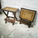 Pair of canned folding stools