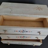 Commode de poupée ancienne bois peint années 30-40