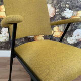 Duo of bridge armchairs, restored,