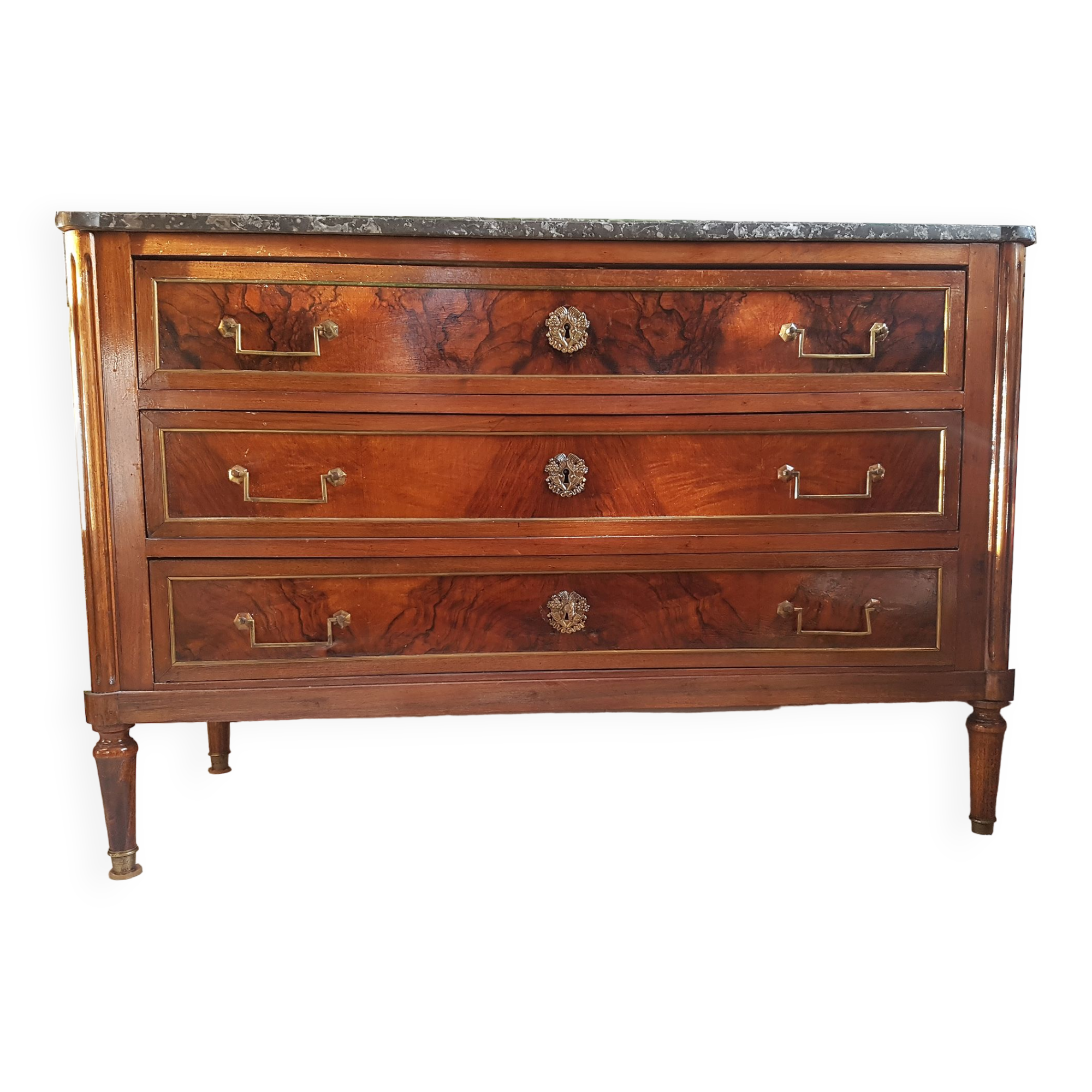 Chest of drawers louis XVI mahogany marble top