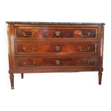 Chest of drawers louis XVI mahogany marble top