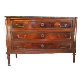 Chest of drawers louis XVI mahogany marble top