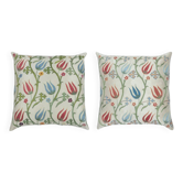 SET OF 2 - 100% Silk Accent Pillow Covers. A pair of Cushion Covers. Handmade Throw Pillows