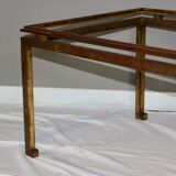 Rectangular gold wrought iron coffee table on sheet, Ramsay House