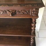 Oak and marble restaurant service console