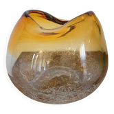 Blown glass ball vase