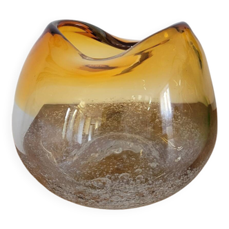 Blown glass ball vase