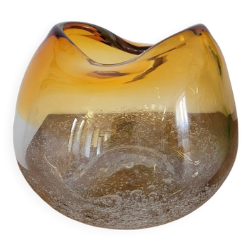 Blown glass ball vase