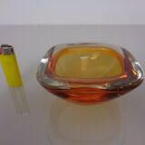 Amber Murano Glass Bowl, Italy, 1960s