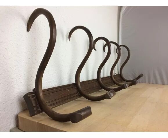 Wall coat rack bentwood bistro, 5 hooks