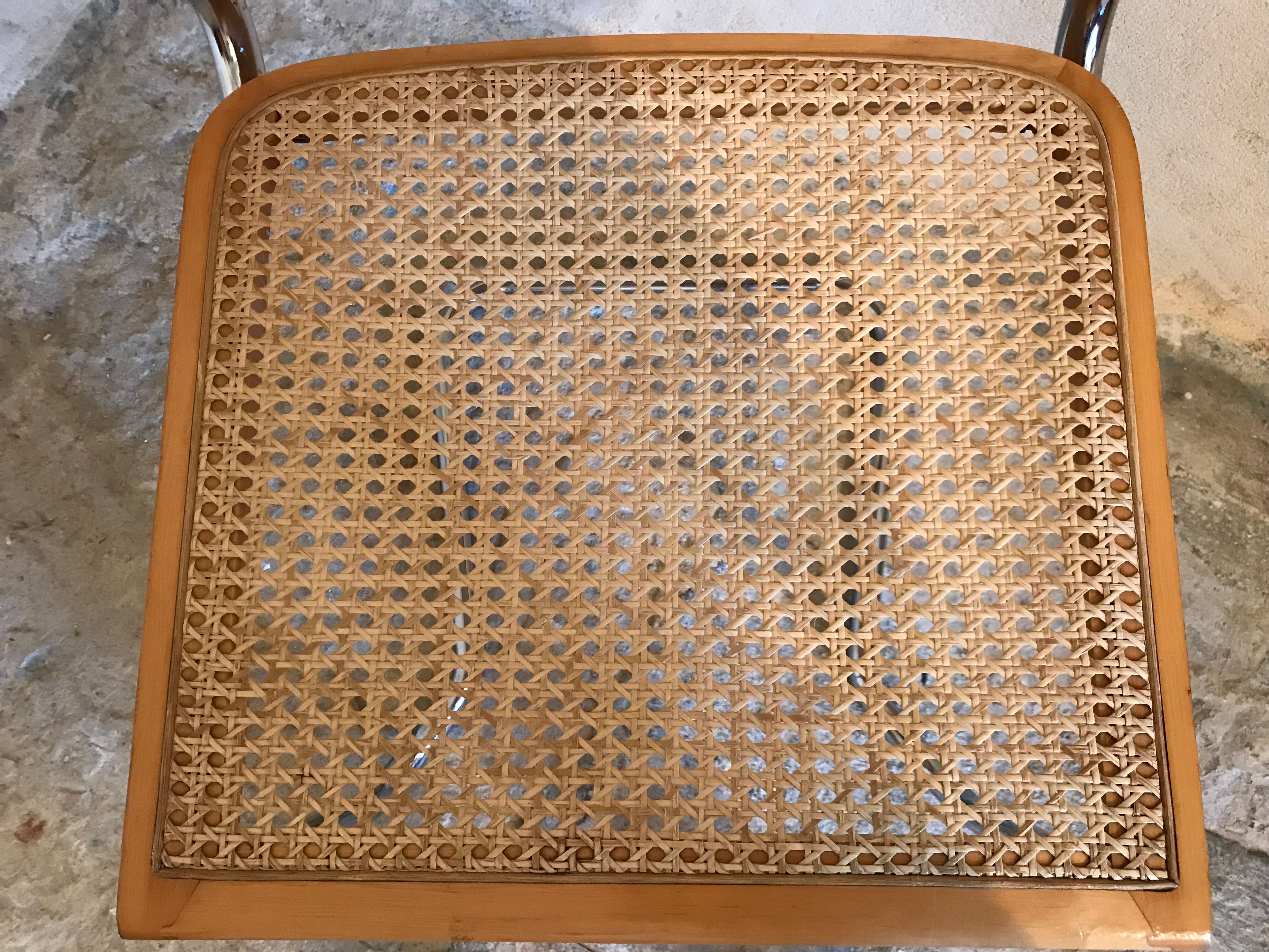 Vintage cantilever chair and chrome cantilever base