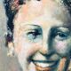 Tableau portrait de femme 1960 signé H.Golstein