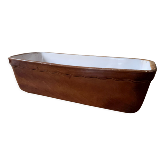 Antique terrine dish - ceramic - rectangular - vintage