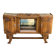 Art Deco sideboard top, low display cabinet in solid wood and mirror from the 1940s.