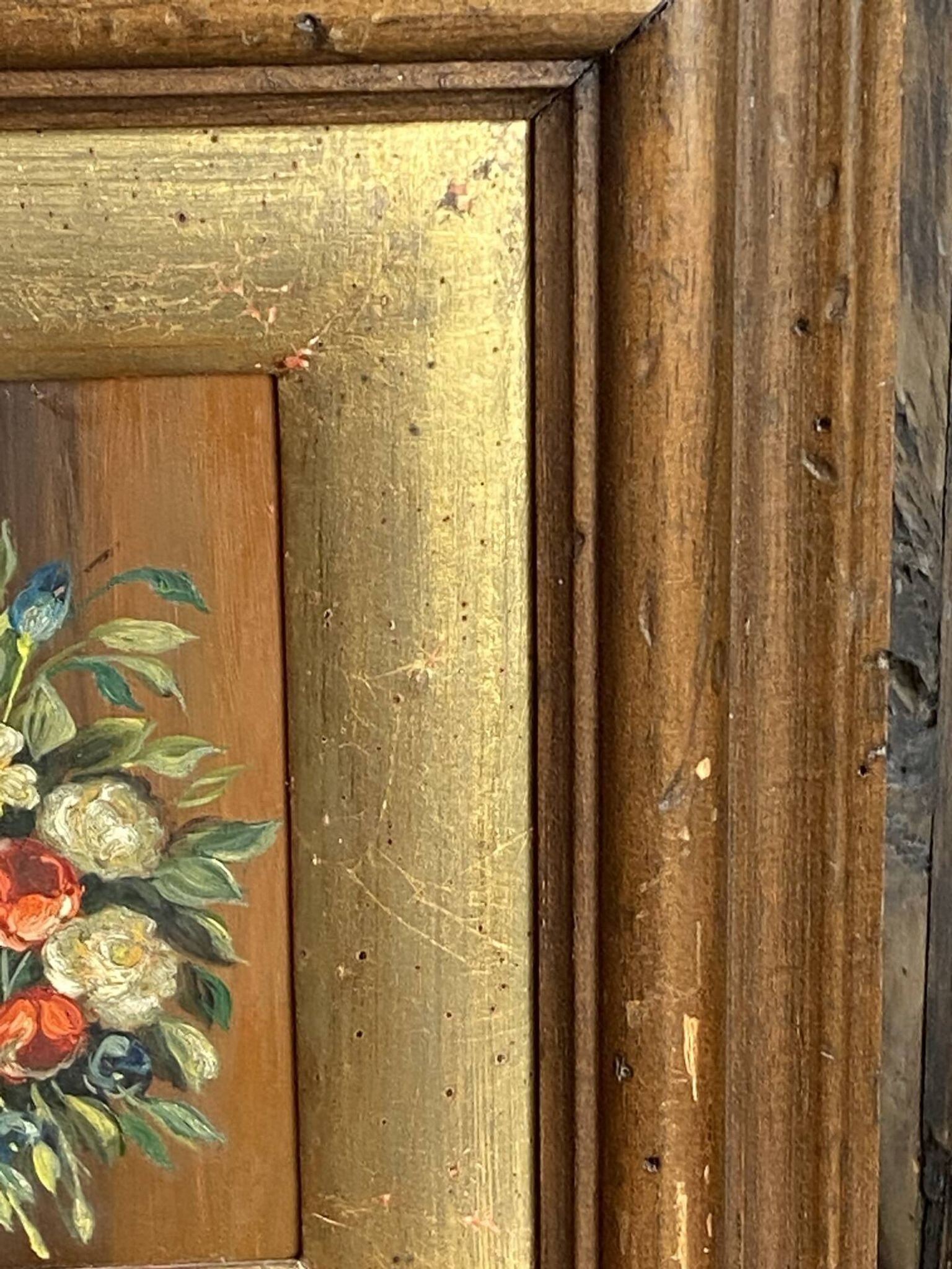 Wood painting, Italy wooden framing