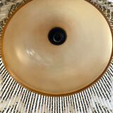 Amber polished glass and pearl suspension