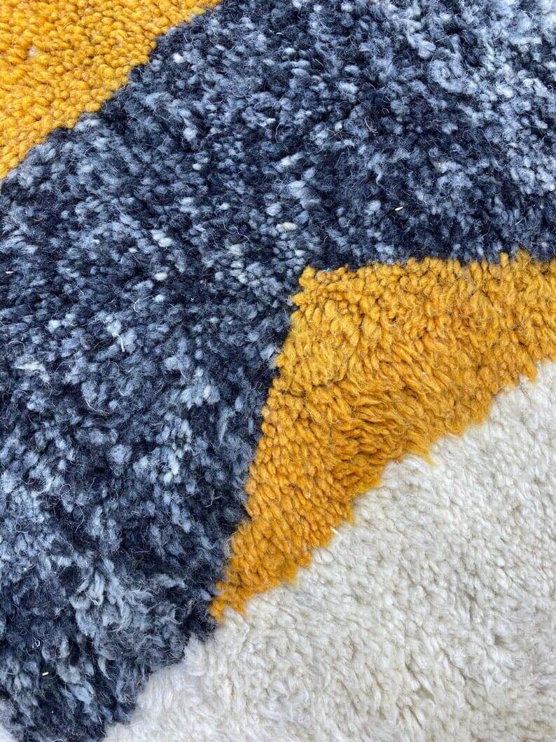Handmade natural pure wool rug