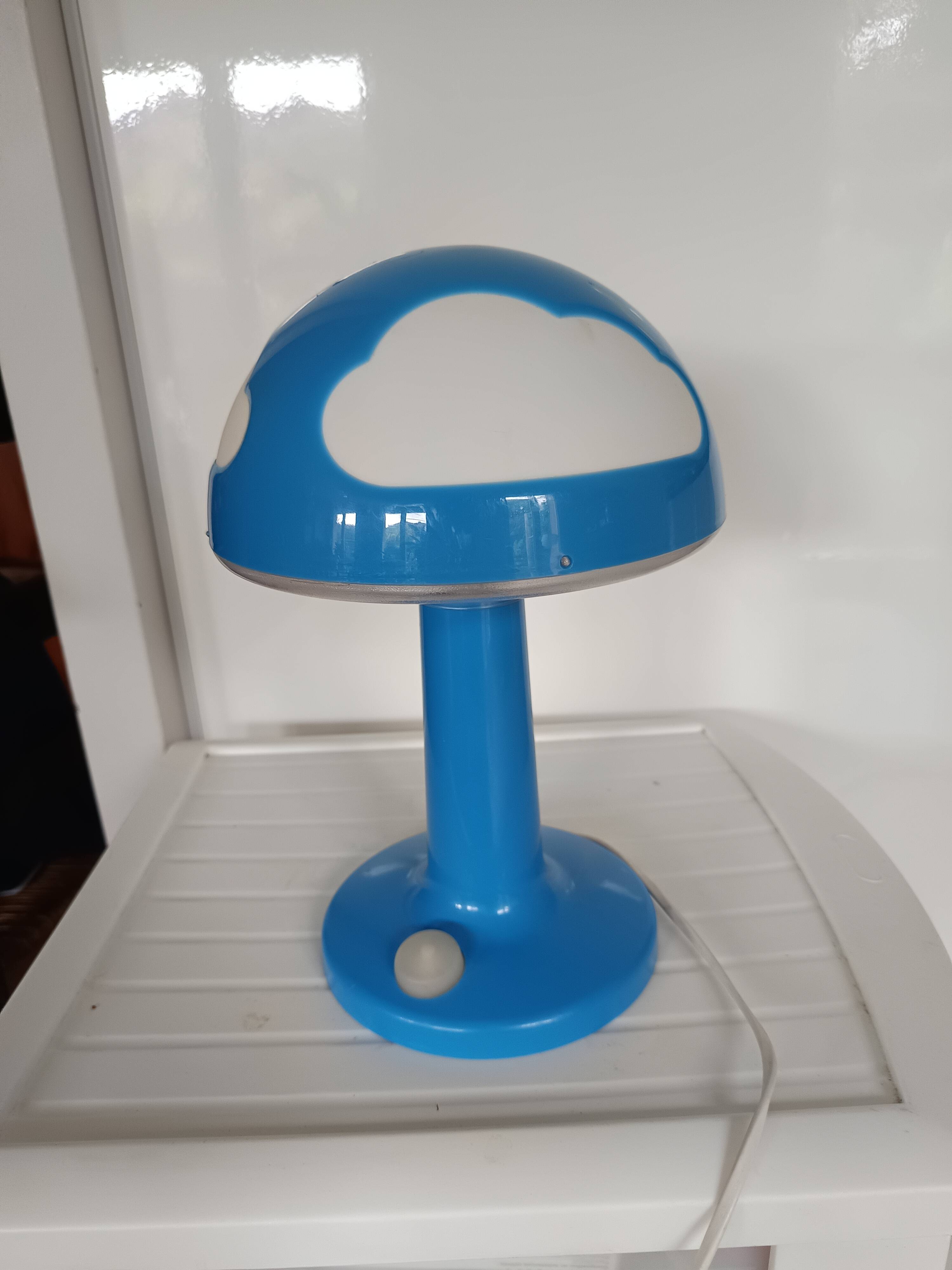 IKEA SKOJIG blue vintage lamp – Space Age design / 2000s