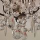 brass cage chandelier with crystal tassels
