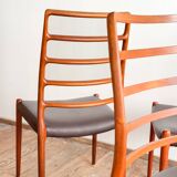 Ensemble de 6 chaises modèle 82 en teck par Niels O. Møller, Danemark