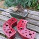 Pair of flower holder vases Ceramony Vallauris vintage 1960s/70s