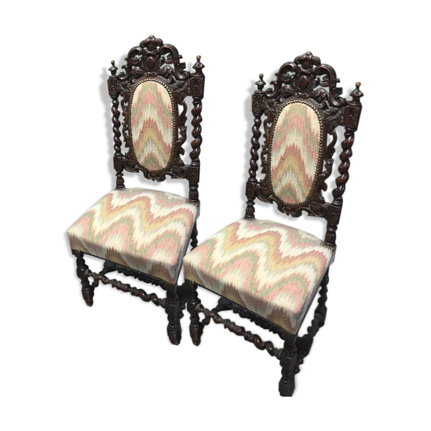 Lot of 2 henry II style chairs