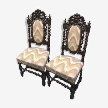 Lot de 2 chaises style Henri II