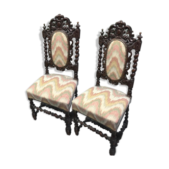Lot of 2 henry II style chairs