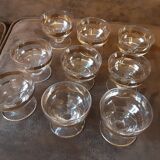 Set of 9 vintage digestif glasses