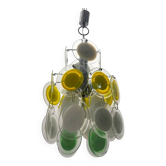 Lustre à disque en verre de Murano années 1970