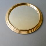 Mirror top in gilded aluminum, diameter 29 cm