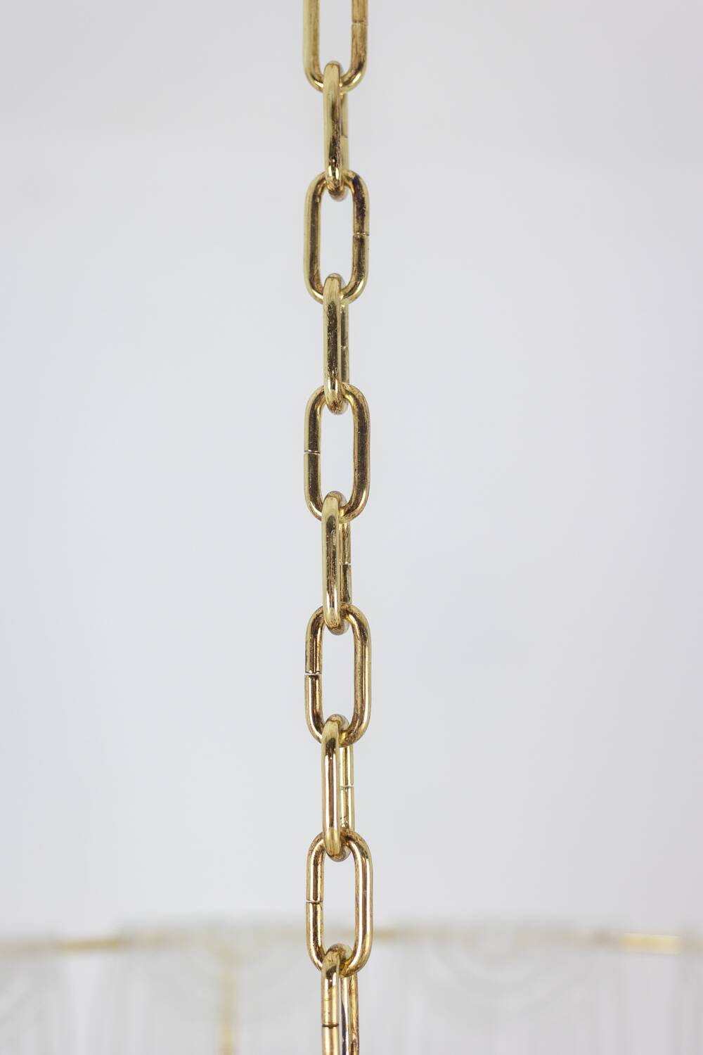 Translucent white Murano glass chandelier. Italy, contemporary work.