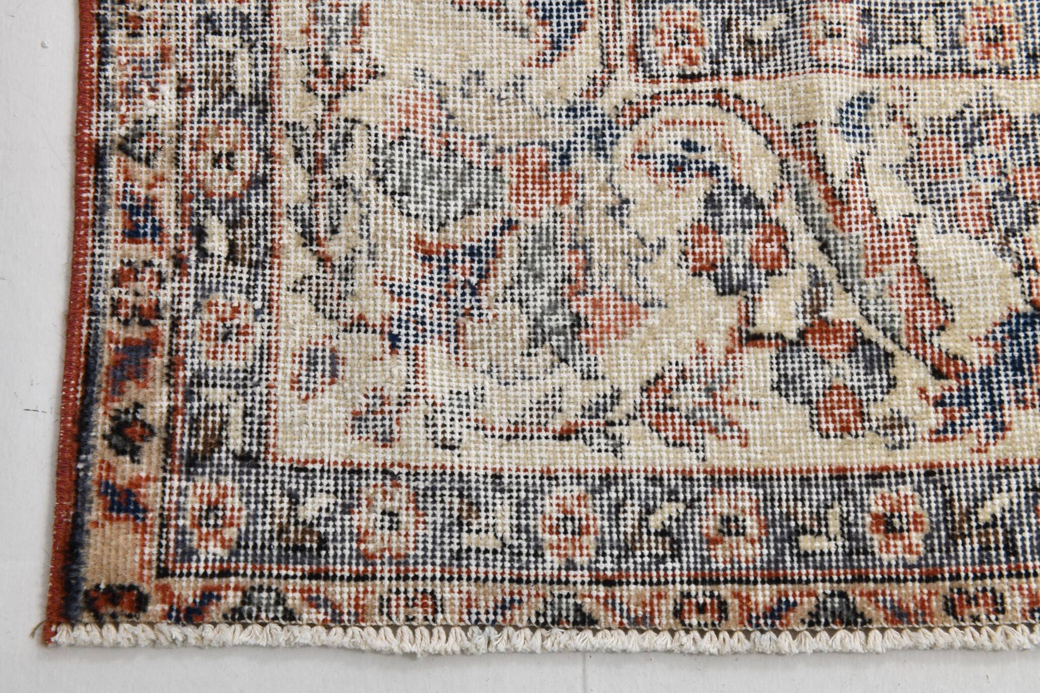 All-Over Floral Classic Red & Blue Turkish Rug, 260x366Cm