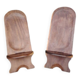Pair of African palaver chairs