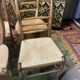 Suite of 12 rustic mulched chairs