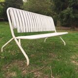 Foldable bench in metal and wood