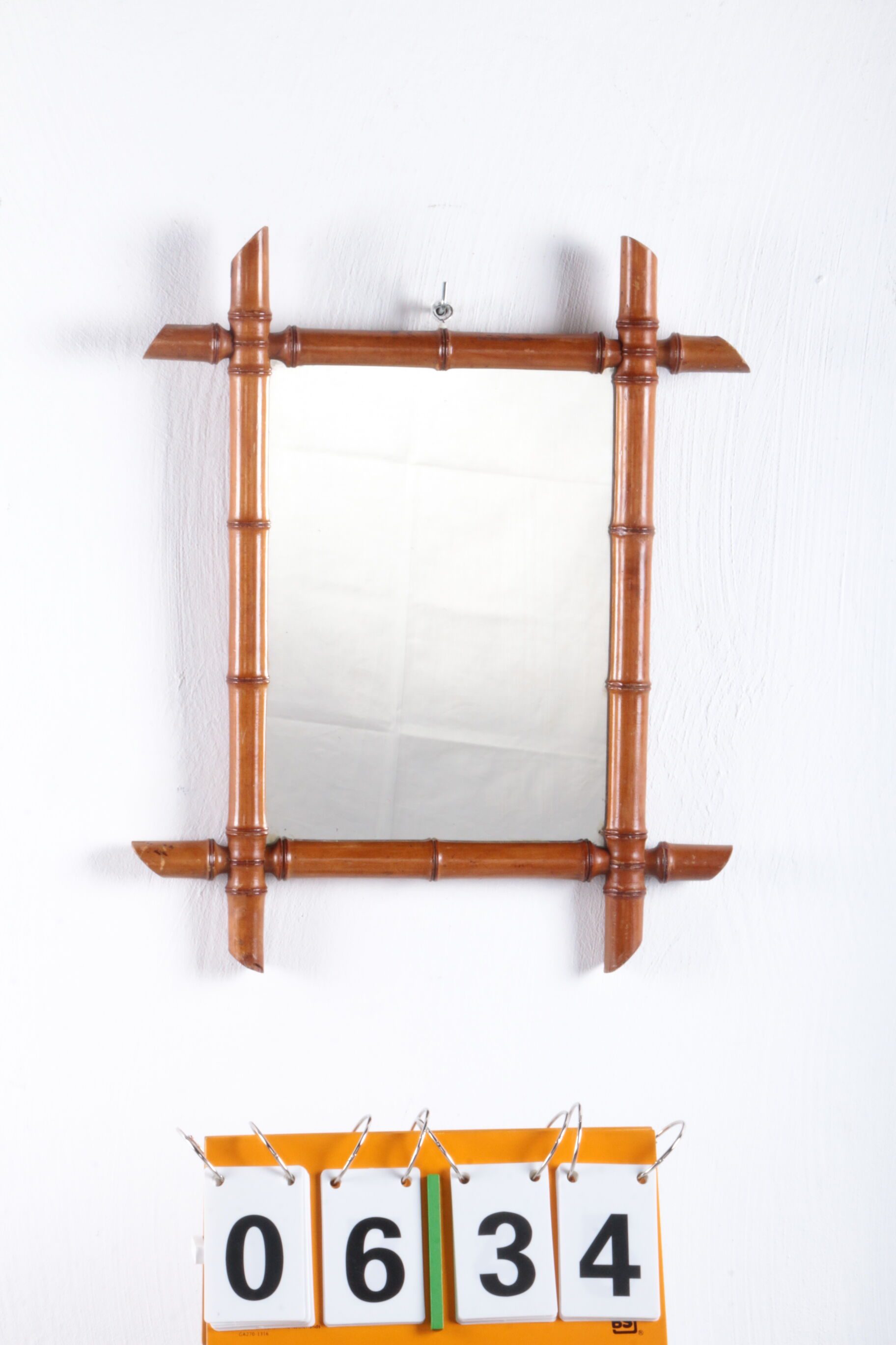 Vintage beautiful french bamboo mirror