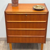 Scandinavian teak chest of drawers with 4 drawers