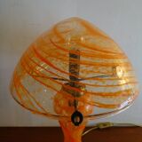 Blown glass mushroom lamp