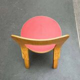 Vintage Red Children's Chair in Linoleum N65 by Alvar Aalto for Artek, Finland, 1970s