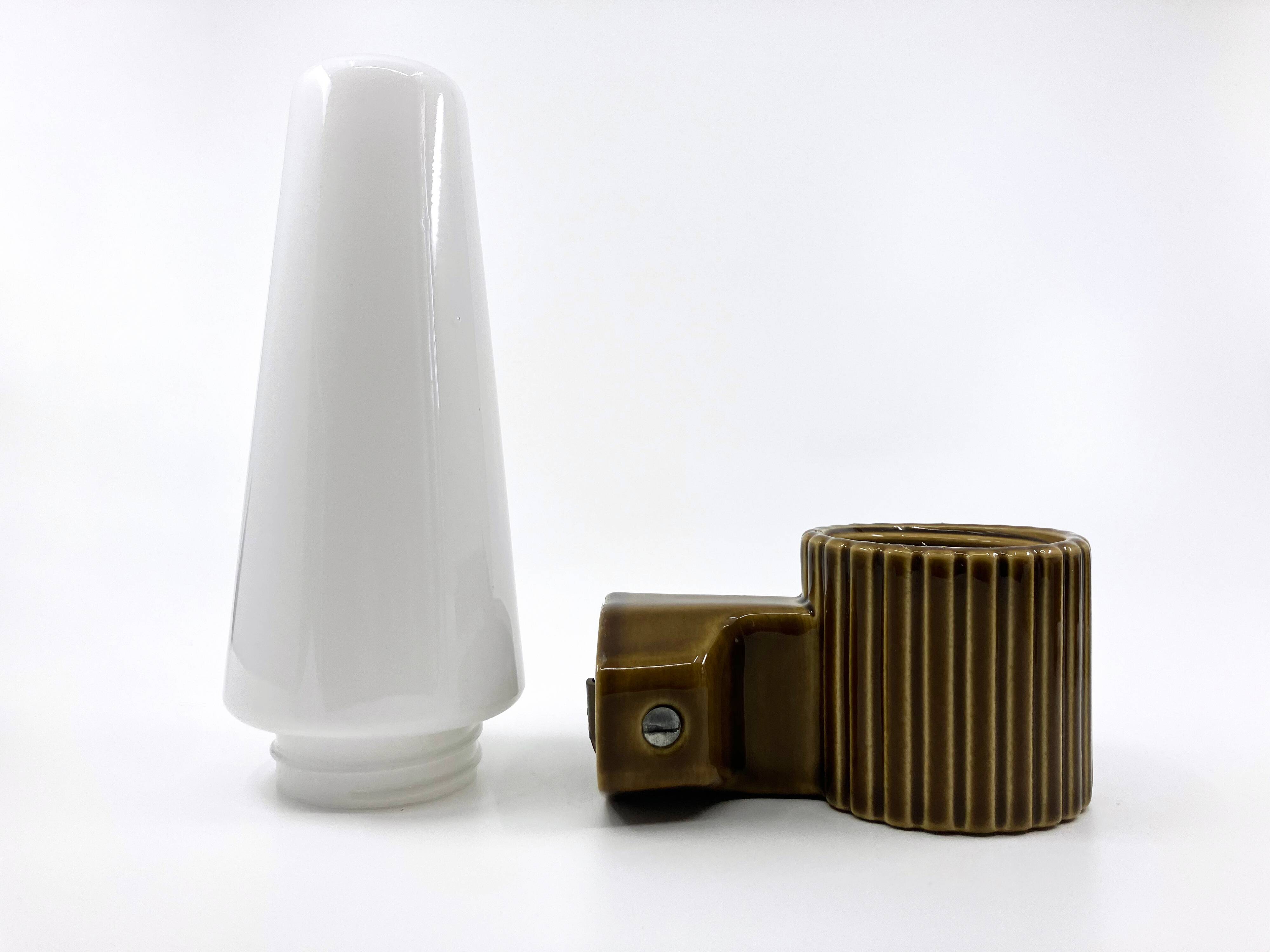 Ifö ceramic/opal glass wall lights • ref 6020 • Hans-Agne Jakobsson