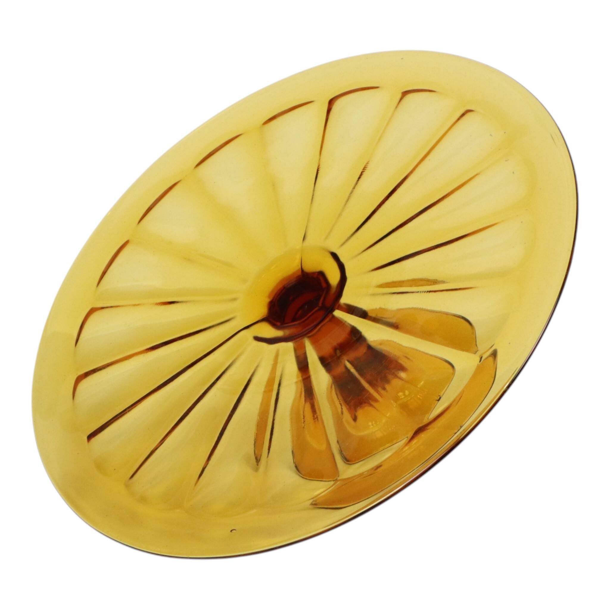 Art Deco Amber Tart Plate Dish Pastry Dish Scailmont