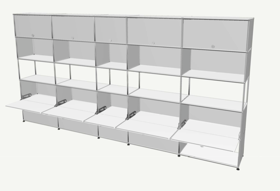 Usm white and metal library