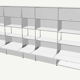 Bibliotheque usm blanc et metal