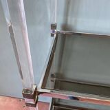 70s shelf in plexiglas and smoked glass