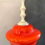 Vintage opaline chandelier ceiling light from the 70s