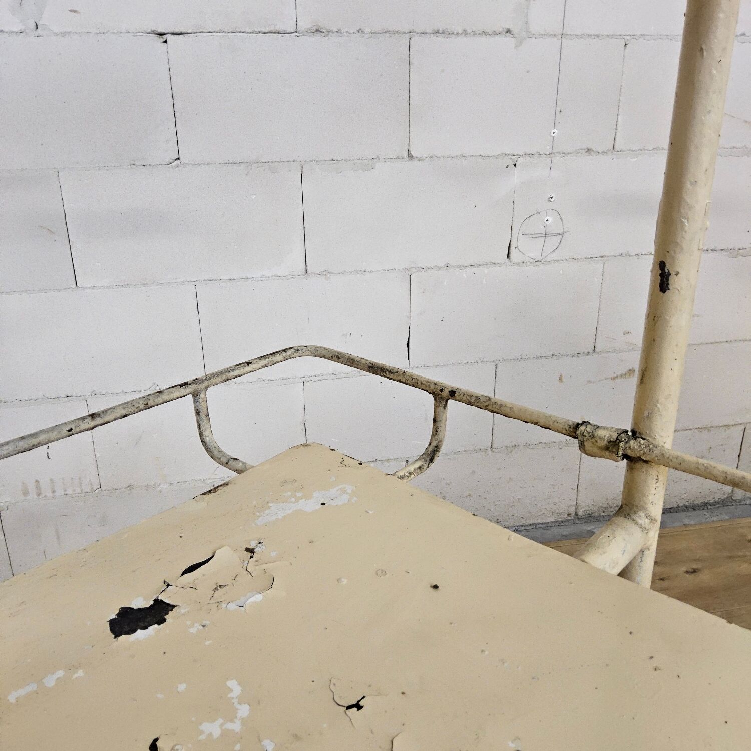 Vintage large metal hospital trolley linen nurse cart