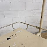 Vintage large metal hospital trolley linen nurse cart